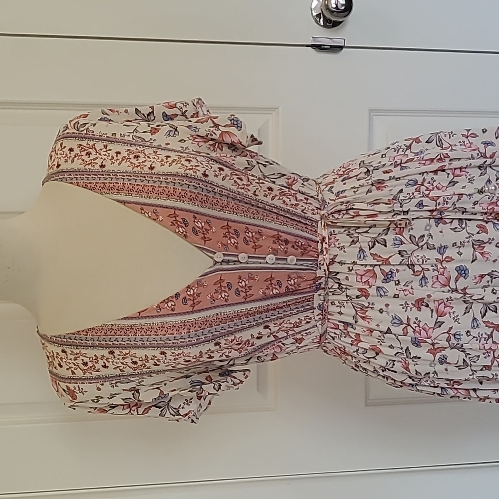 ARIA boho maxi dress Size L. Complete with pearl tie. Great condition - Picture 2 of 7